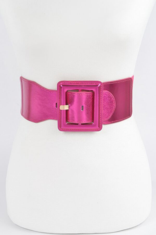 Metallic Elastic Belt – 3″ Wide Shiny Finish