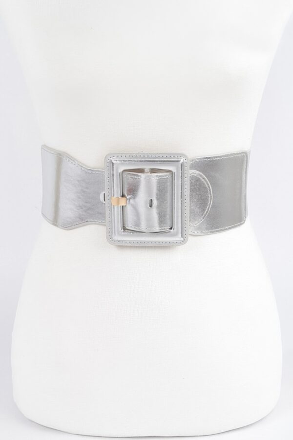 Metallic Elastic Belt – 3″ Wide Shiny Finish