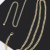 Polished Metal Chain Belt with Stone Ring Accent