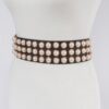 Pearl-Embellished Waist Belt – Glossy PVC/PU