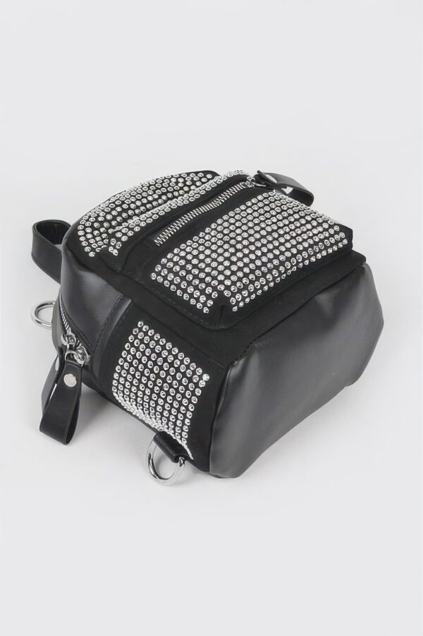 Rhinestone Backpack – Mini Structured Poly Backpack