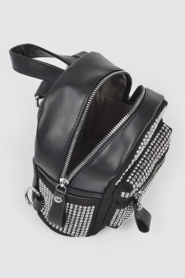 Rhinestone Backpack – Mini Structured Poly Backpack