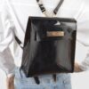 Clear PVC Backpack with Metallic Accents