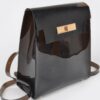 Clear PVC Backpack with Metallic Accents