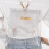 Clear PVC Backpack with Metallic Accents