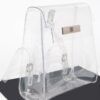Clear PVC Backpack with Metallic Accents