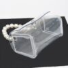 Clear Flap Bag with Pearl Handle – Transparent PVC