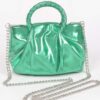 Metallic Top-Handle Crossbody Bag – Structured Shine