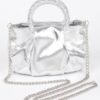 Metallic Top-Handle Crossbody Bag – Structured Shine