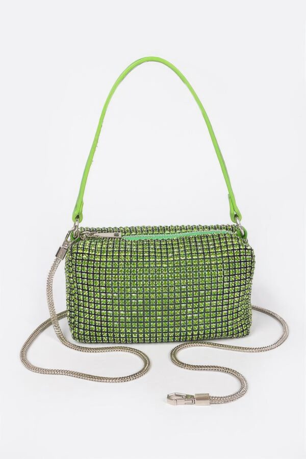 Oversized Rhinestone Clutch with Mixed Metal Accents