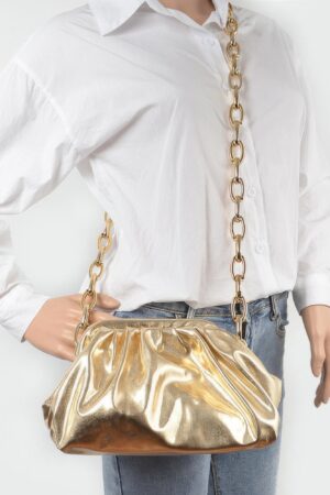 Metallic Pouch with Chunky CCB Resin Chain