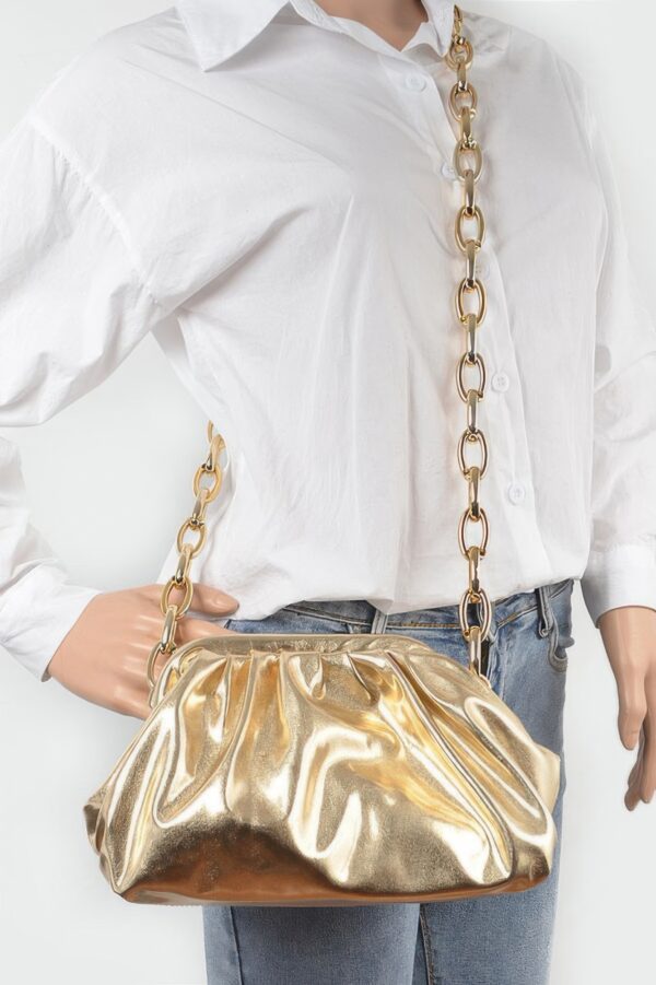 Metallic Pouch with Chunky CCB Resin Chain