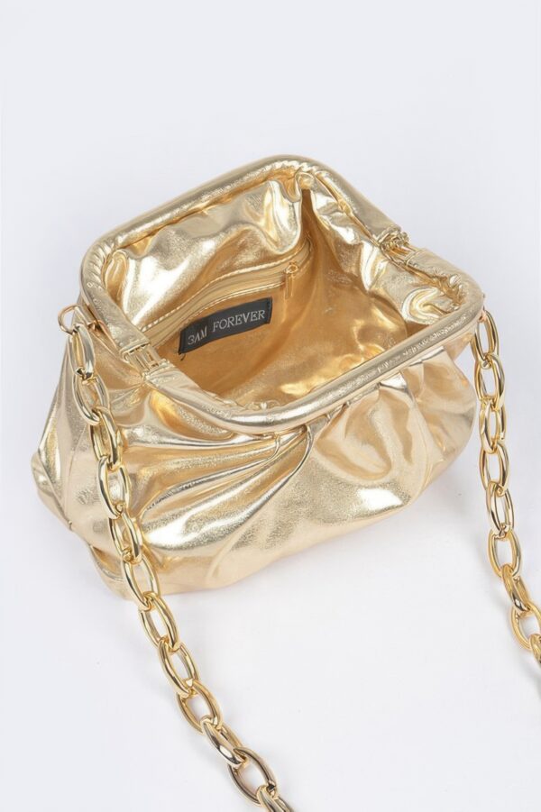 Metallic Pouch with Chunky CCB Resin Chain
