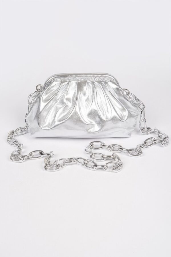 Metallic Pouch with Chunky CCB Resin Chain