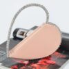 Heart-Shaped Rhinestone Top-Handle Clutch