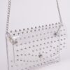 Multi-Stone Clear Crossbody Clutch with Chain Strap