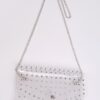 Multi-Stone Clear Crossbody Clutch with Chain Strap