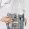 Clear PVC Rhinestone-Stud Mini Bag