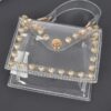 Clear PVC Rhinestone-Stud Mini Bag