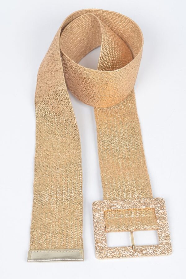 Plus Size Wide Belt with Oversized Metal Buckle
