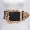 Plus Size Wide Belt with Oversized Metal Buckle