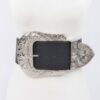 Plus Size Wide Belt with Oversized Metal Buckle