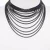 Layered Rhinestone Necklace – Cascading Sparkle Strands