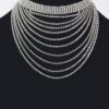 Layered Rhinestone Necklace – Cascading Sparkle Strands