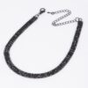Circle Rhinestone Slim Party Choker Necklace