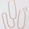 Long Choker Necklace with Rhinestone Chain