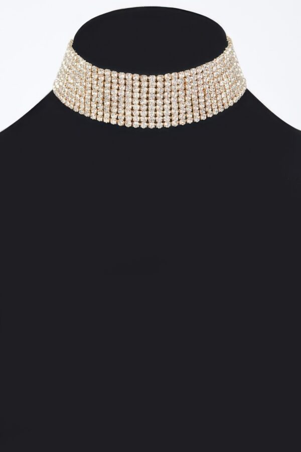 Rhinestone Choker Necklace – Slim Sparkle Collar