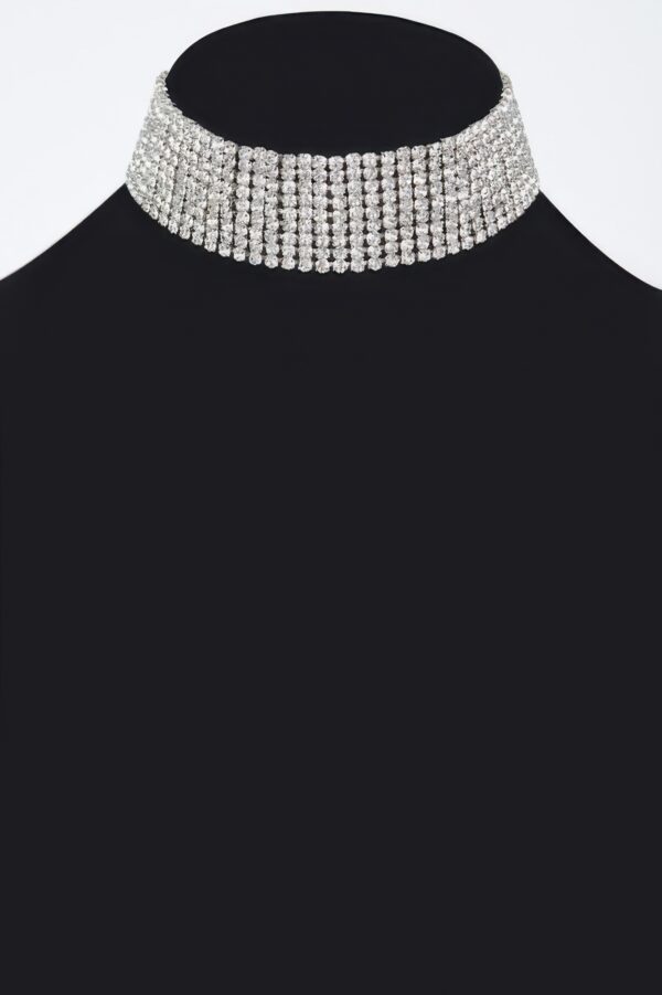 Rhinestone Choker Necklace – Slim Sparkle Collar