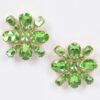 Bejeweled Flower Stud Earrings – Multi-Cut Rhinestones