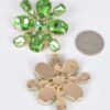 Bejeweled Flower Stud Earrings – Multi-Cut Rhinestones