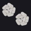 Rhinestone Flower Stud Earrings – Sparkling Floral
