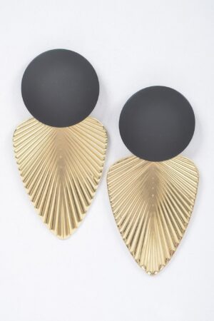 Geometric Metal Drop Earrings – Angular Minimalist