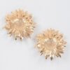 Metal Flower Stud Earrings – Layered Petals