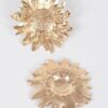 Metal Flower Stud Earrings – Layered Petals
