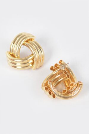 High-Shine Metal Stud Earrings – Minimalist Posts