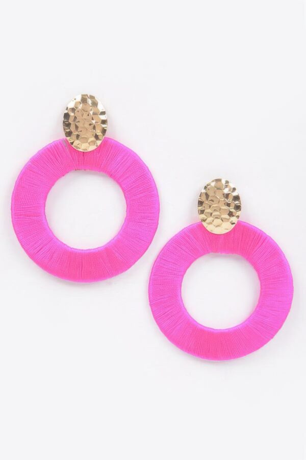 Cascading Multicolor Thread Earrings – Boho Hook