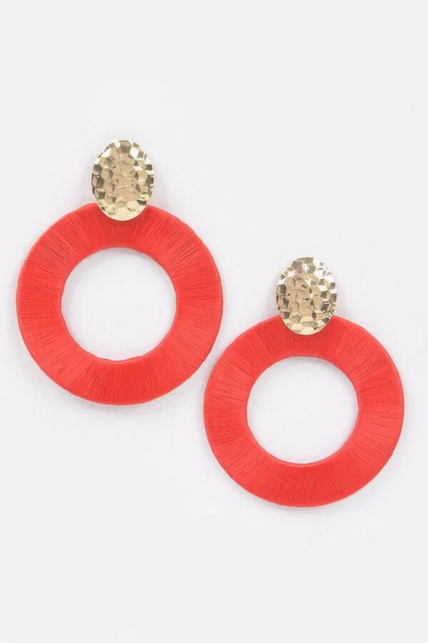 Cascading Multicolor Thread Earrings – Boho Hook