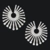 Rhinestone Fan Circle Earrings – Sparkling Fan Design