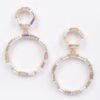 Double Circle Dangle Rhinestone Earrings – Sparkling Drop