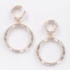 Double Circle Dangle Rhinestone Earrings – Sparkling Drop