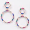 Double Circle Dangle Rhinestone Earrings – Sparkling Drop