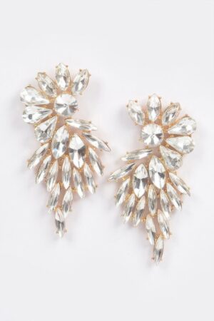 Rhinestone Drop Earrings – Cascading Sparkle