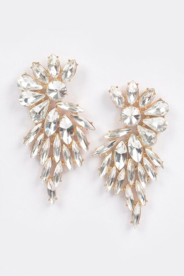 Rhinestone Drop Earrings – Cascading Sparkle