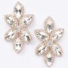 Rhinestone Drop Earrings – Layered Curved Design