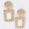 Hammered Multi-Metal Earrings – Layered Gold, Silver & Copper