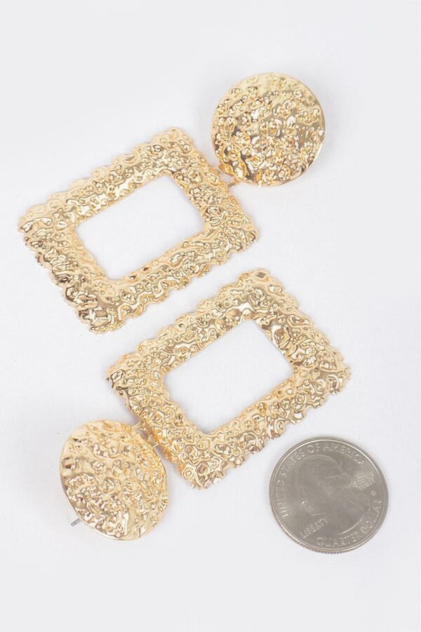 Hammered Multi-Metal Earrings – Layered Gold, Silver & Copper